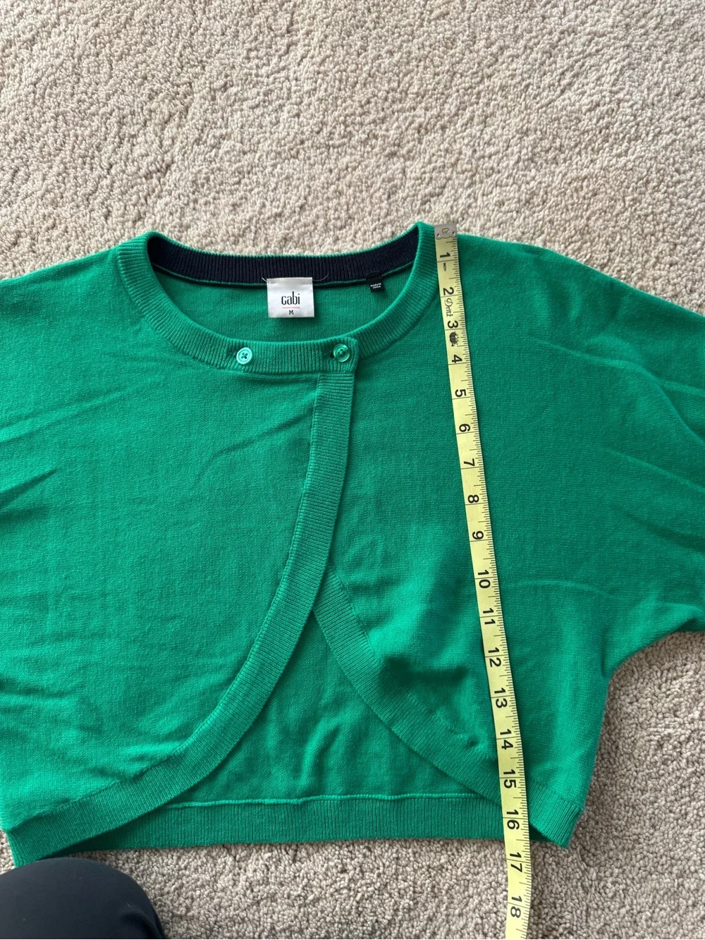 CAbi Jelly Bean Green Piccolo Shrug - M - Picture 12 of 12